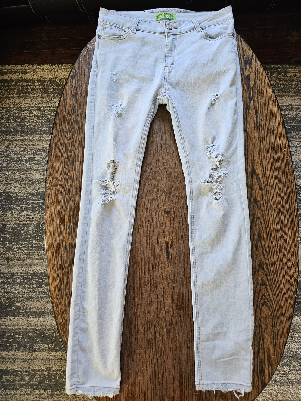 Wax Jean Light Wash Distressed Skinny Jeans Size Juniors 13